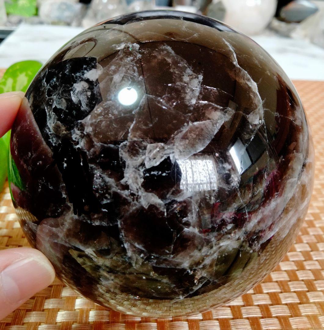 【天然】★巨大★★厄除け・魔除け★102mm 1,6kgモリオン スフィア 丸玉