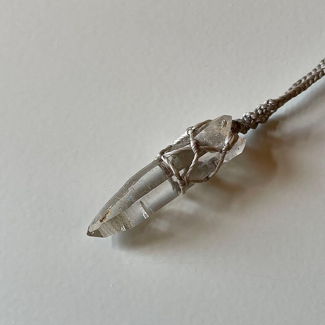 ヒマラヤ水晶 ガネッシュヒマール ＊ ハンドメイド マクラメネックレス 59