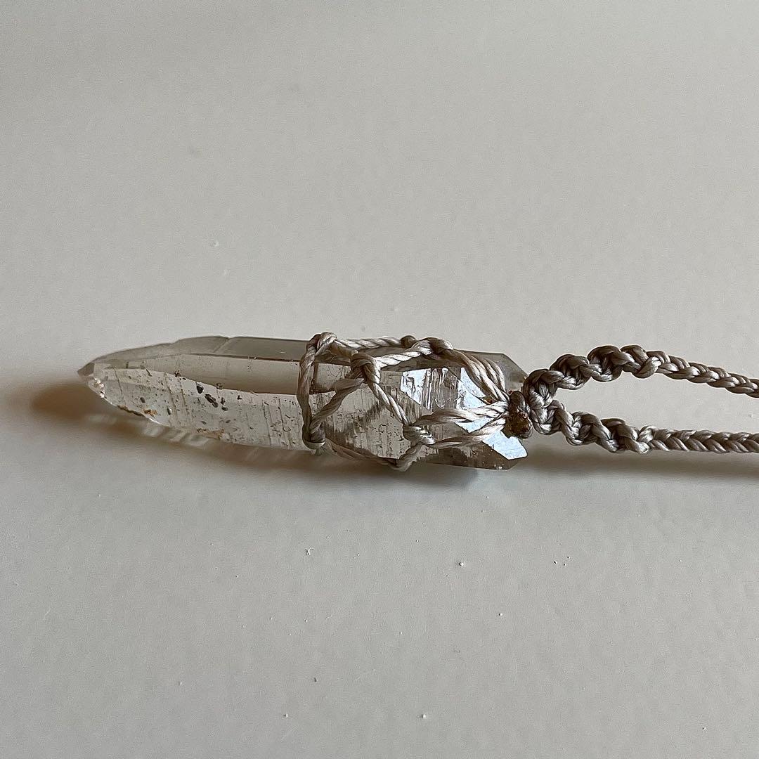 ヒマラヤ水晶 ガネッシュヒマール ＊ ハンドメイド マクラメネックレス 59