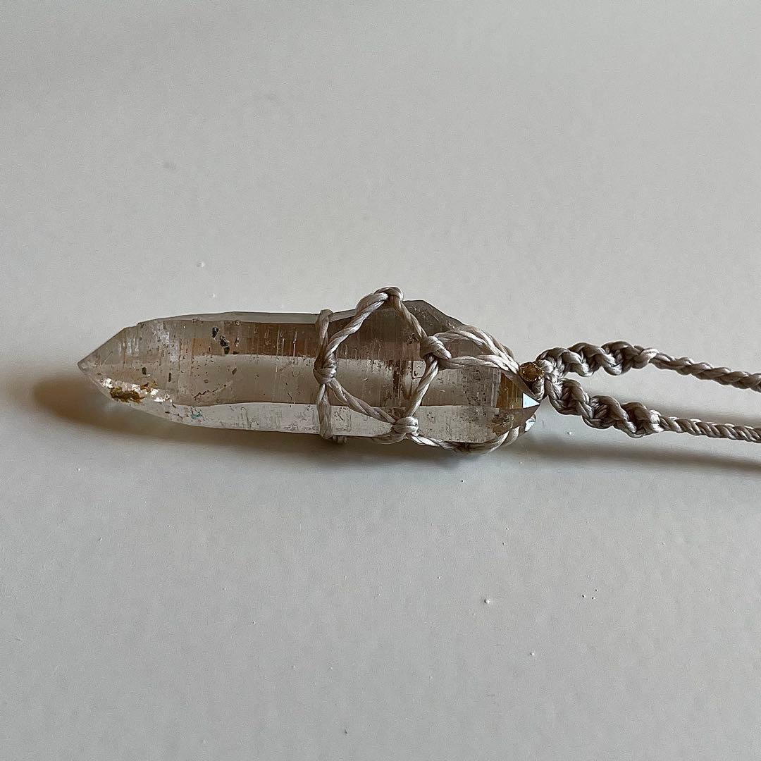 ヒマラヤ水晶 ガネッシュヒマール ＊ ハンドメイド マクラメネックレス 59