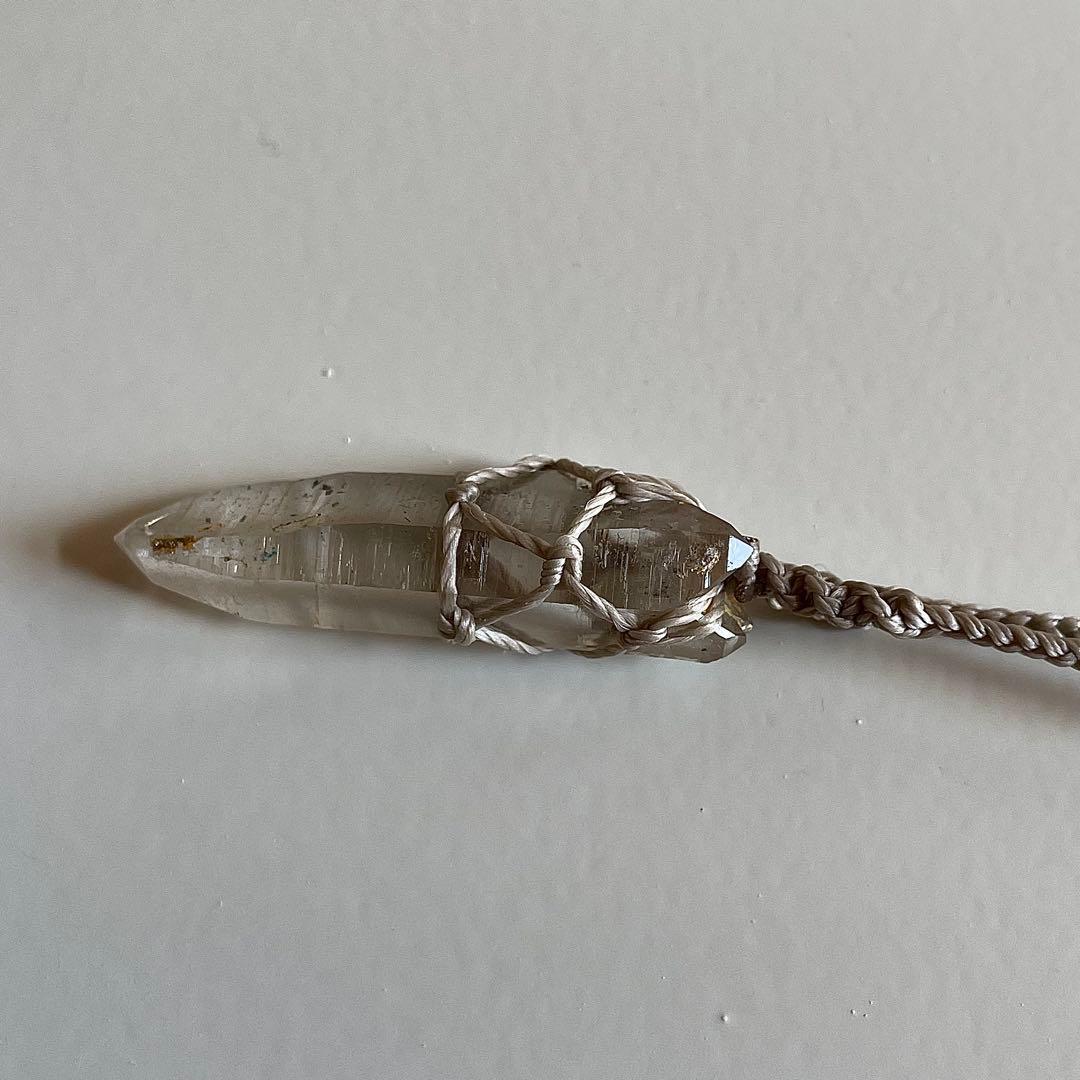 ヒマラヤ水晶 ガネッシュヒマール ＊ ハンドメイド マクラメネックレス 59