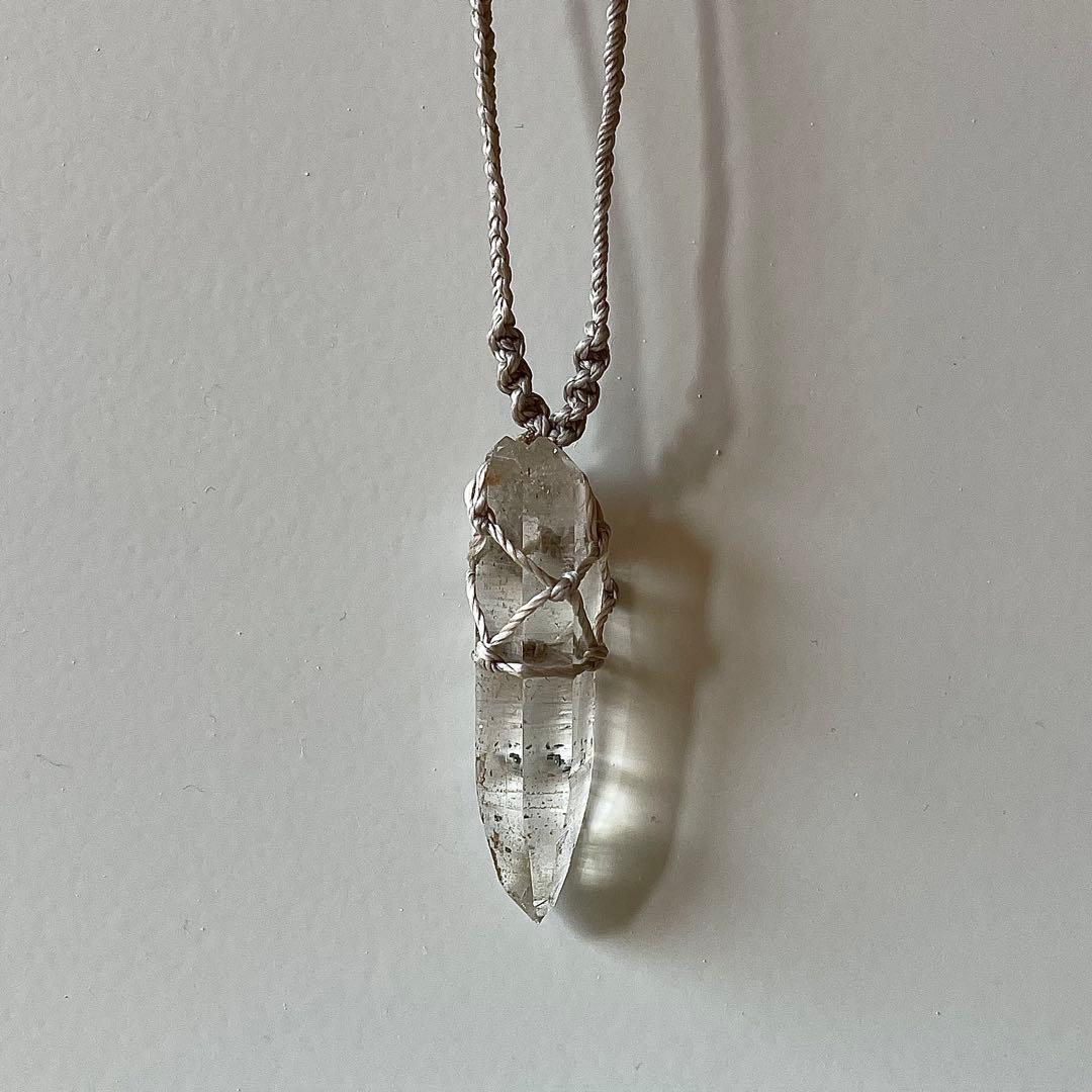 ヒマラヤ水晶 ガネッシュヒマール ＊ ハンドメイド マクラメネックレス 59