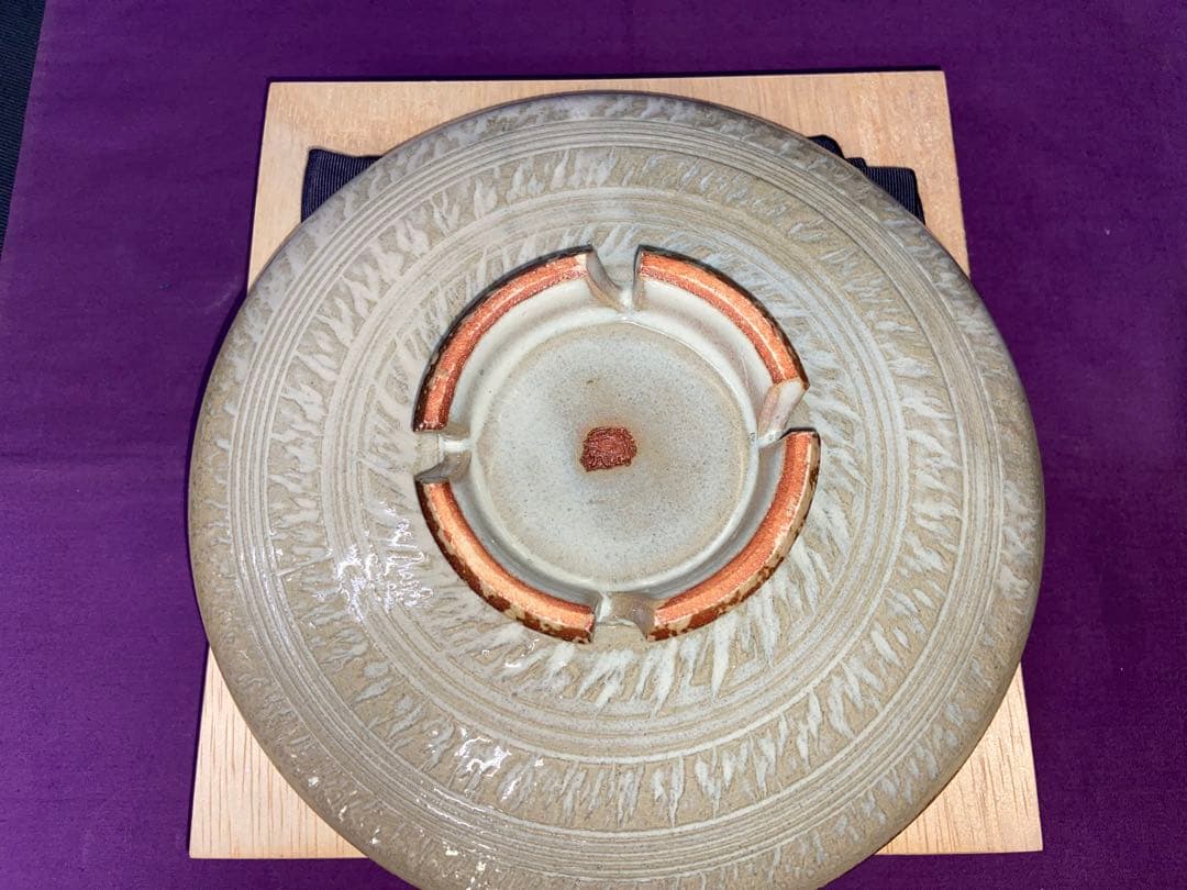 萩焼 蓮光山3代目 徹千代作品 【白萩飛皿】 新作 登窯