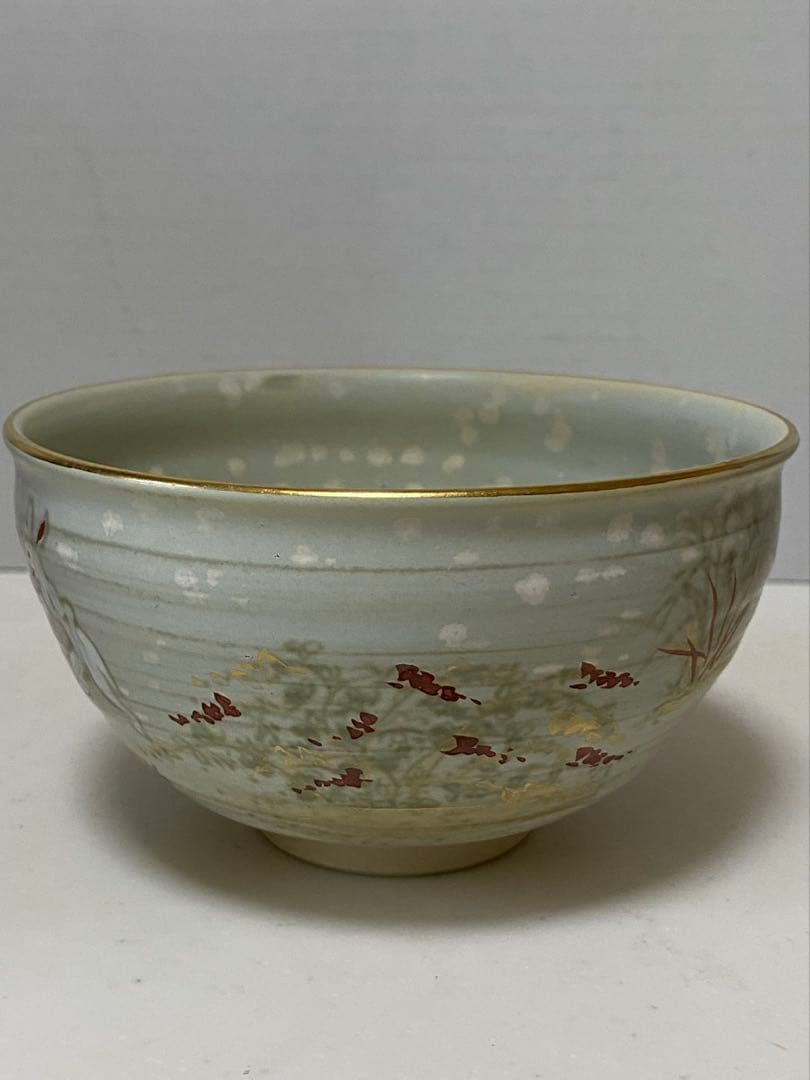 京焼清水焼茶碗兎と秋草茶碗 蔵出