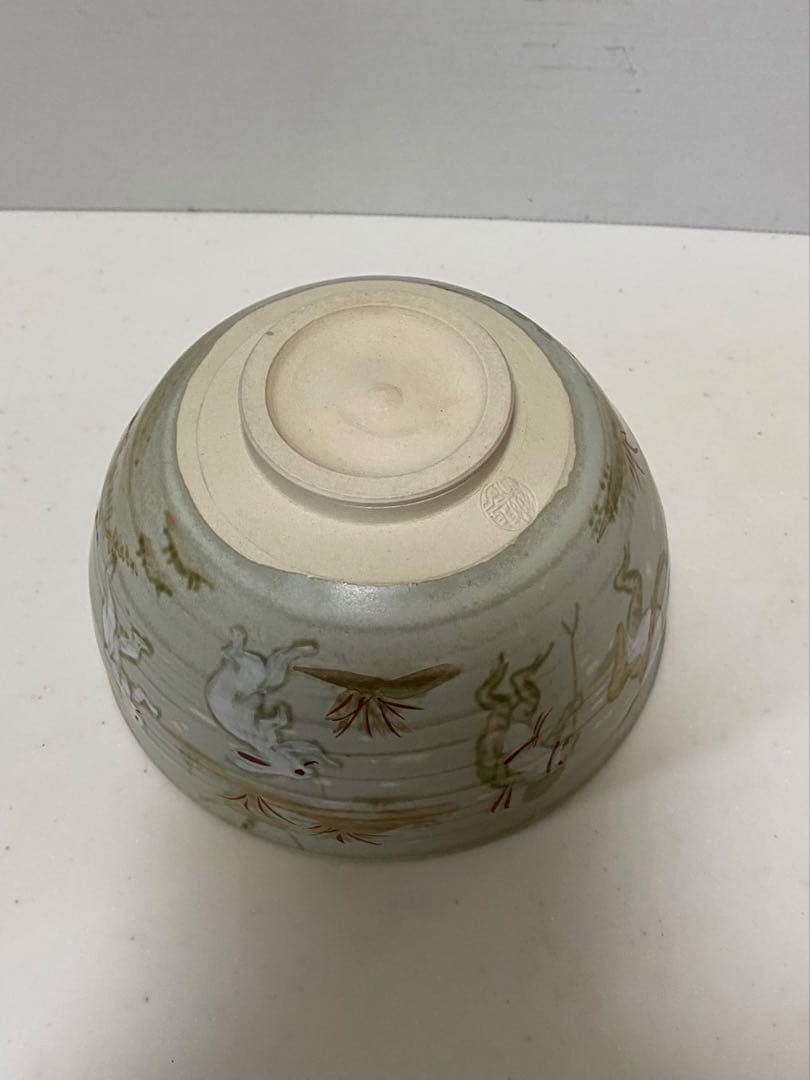 京焼清水焼茶碗兎と秋草茶碗 蔵出