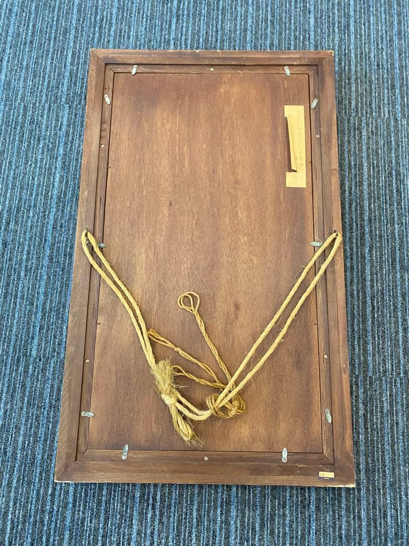 【樋口加六】油彩画「メニールモンタンの寺院」サイン有 大型額装 風景画 油絵絵画