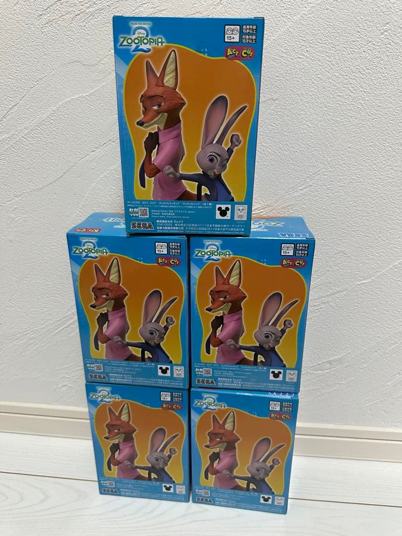 世界的大ヒット ズートピア2 プレミアムフィギュア ジュディ＆ニック 5個セット