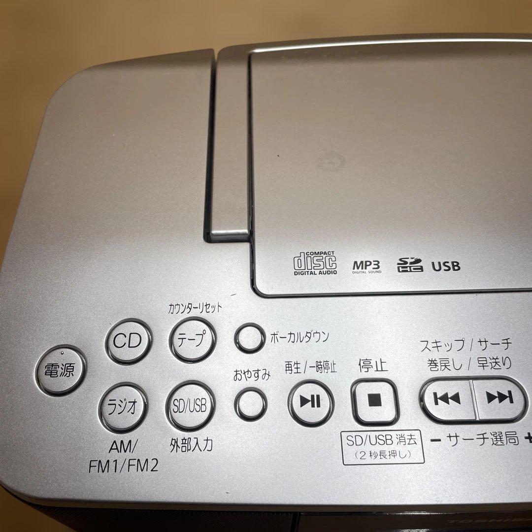 動作確認済 東芝 SD USB CD ラジオカセットレコーダー TY-CDX91
