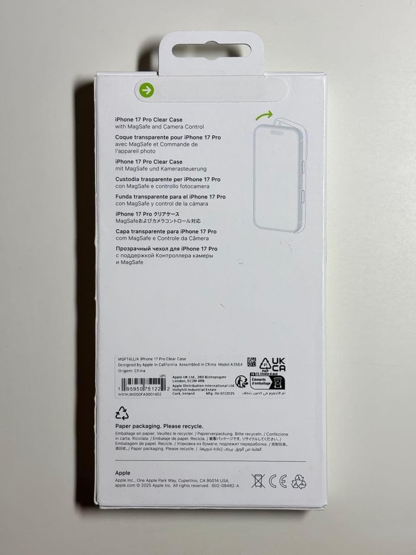【新品】純正 iPhone 17 Pro クリアケース①