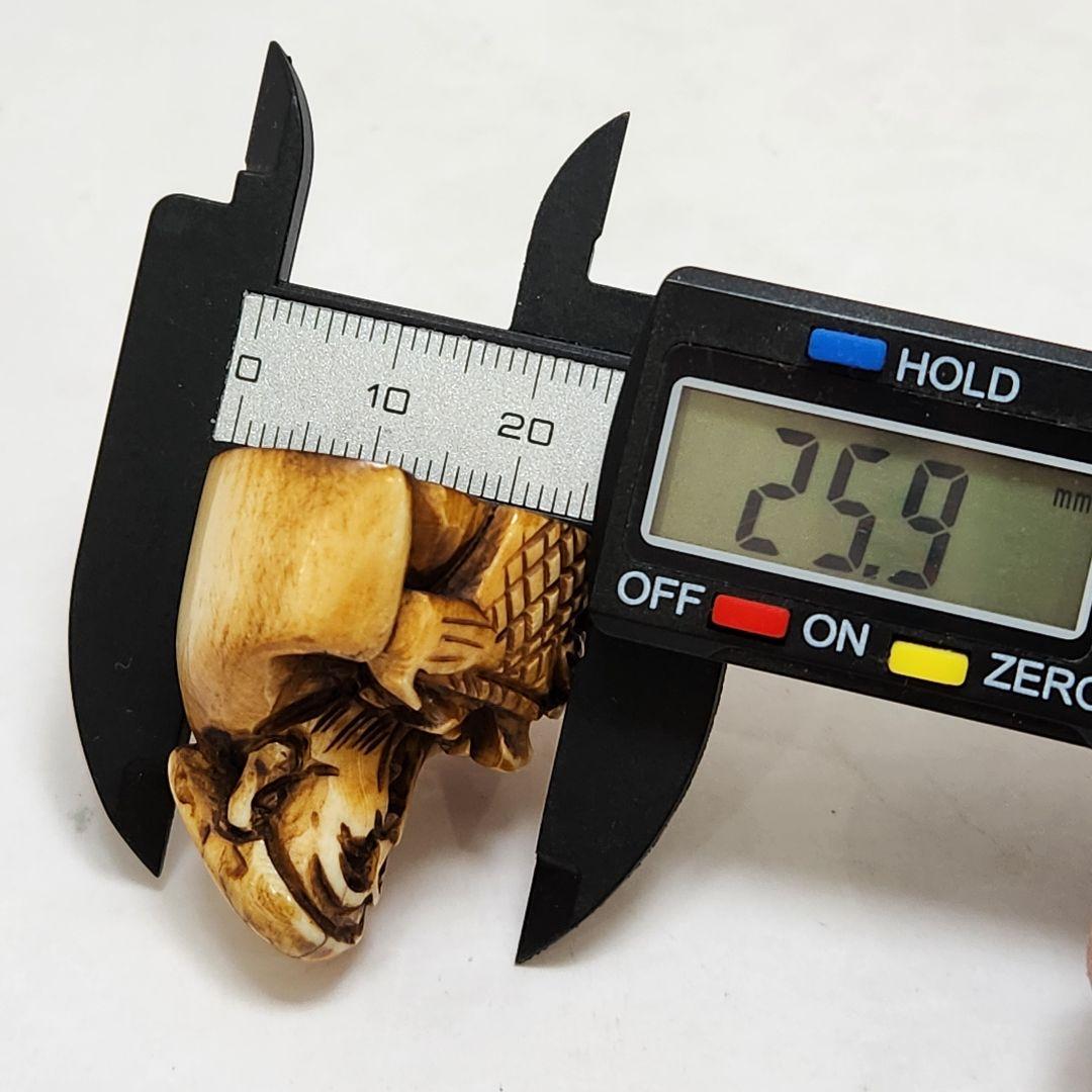 No.6 天然素材 時代物 根付け 提物 総重量21.6g