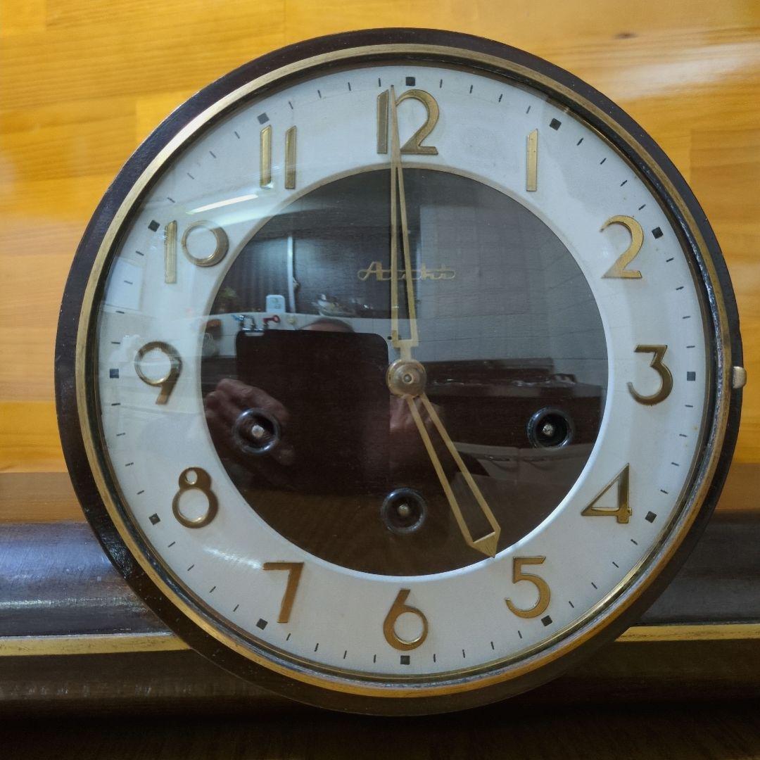 アイチ　ウエストミンスターチャイム　日の出型振り子　置き時計