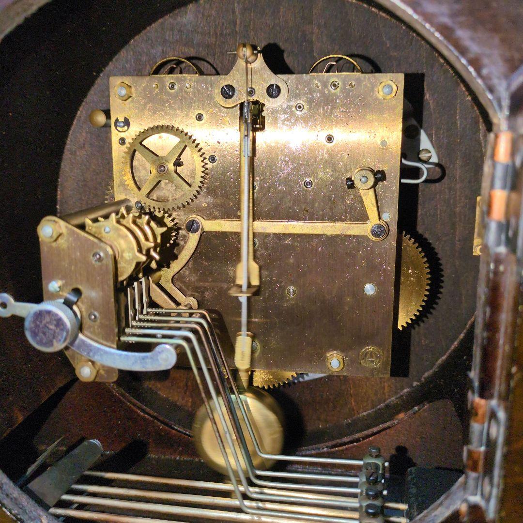 アイチ　ウエストミンスターチャイム　日の出型振り子　置き時計