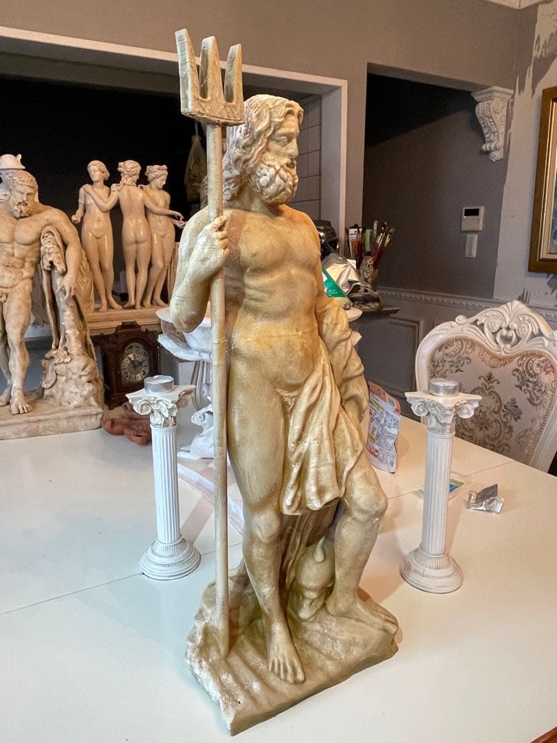 ネプチューン（ポセイドン）の像 高さ:60 cm