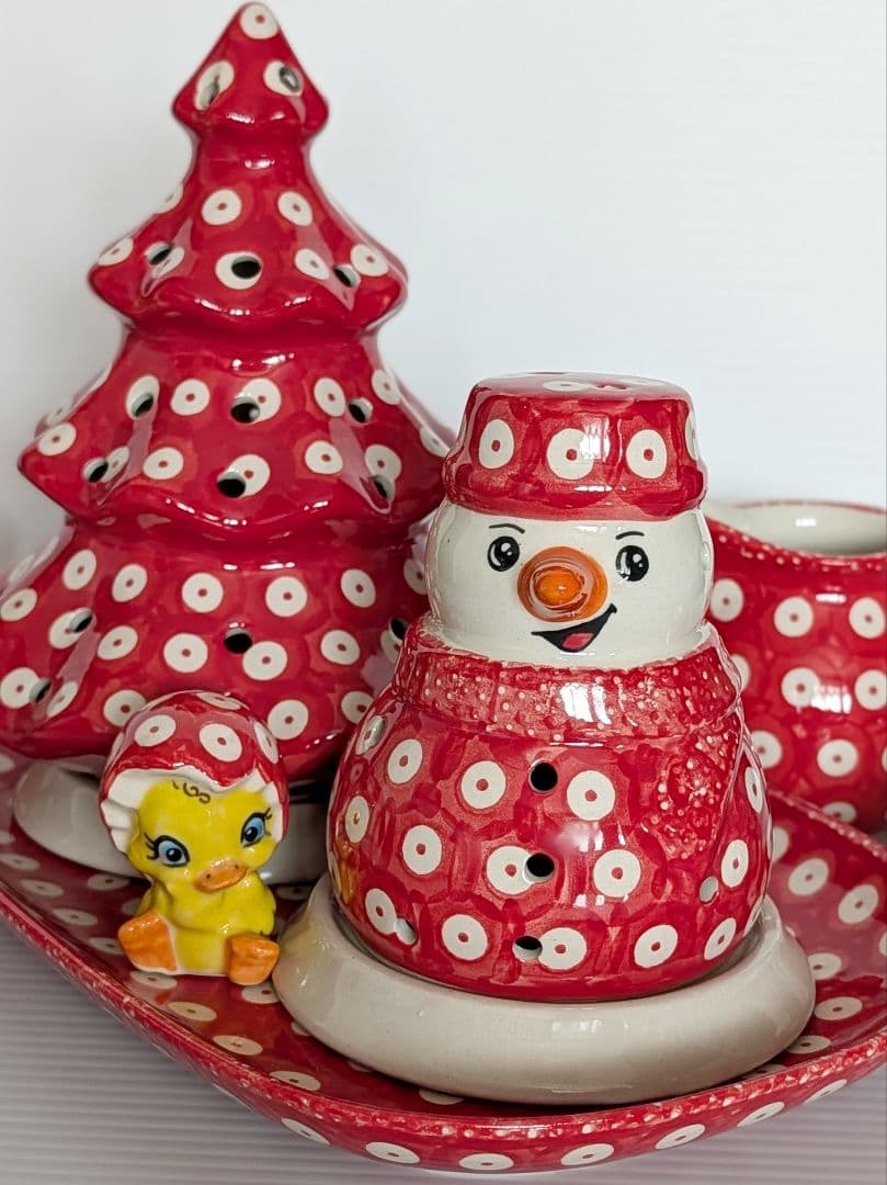 ポーリッシュポタリー マヌファクトゥラ 赤いレアセット♡.*・゜