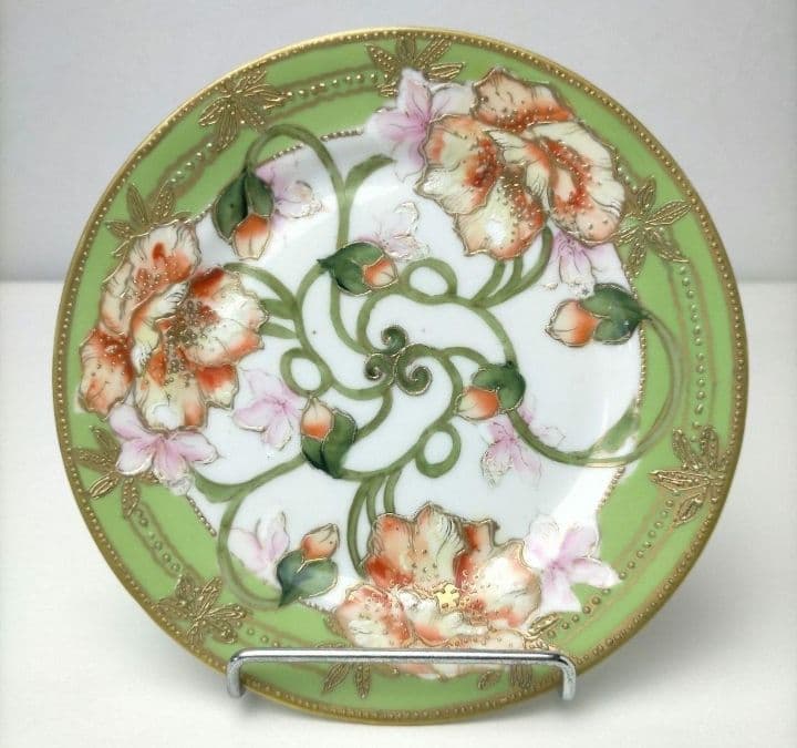 希少★オールドノリタケ 7点セット ケシ絵 金彩点盛り皿