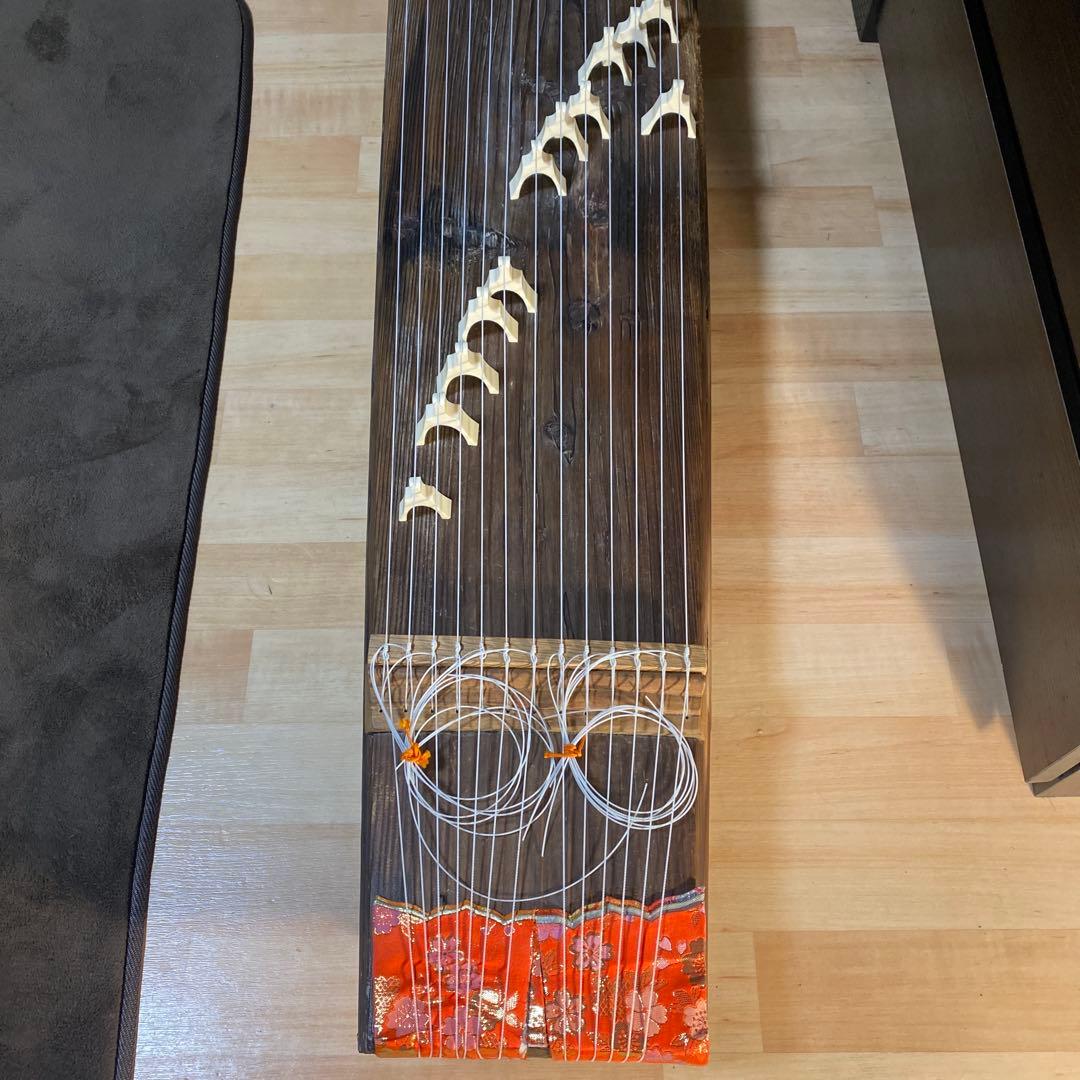 【弦張替済】船の古材で作られた短琴 122cm 一点物 和楽器 演奏可能