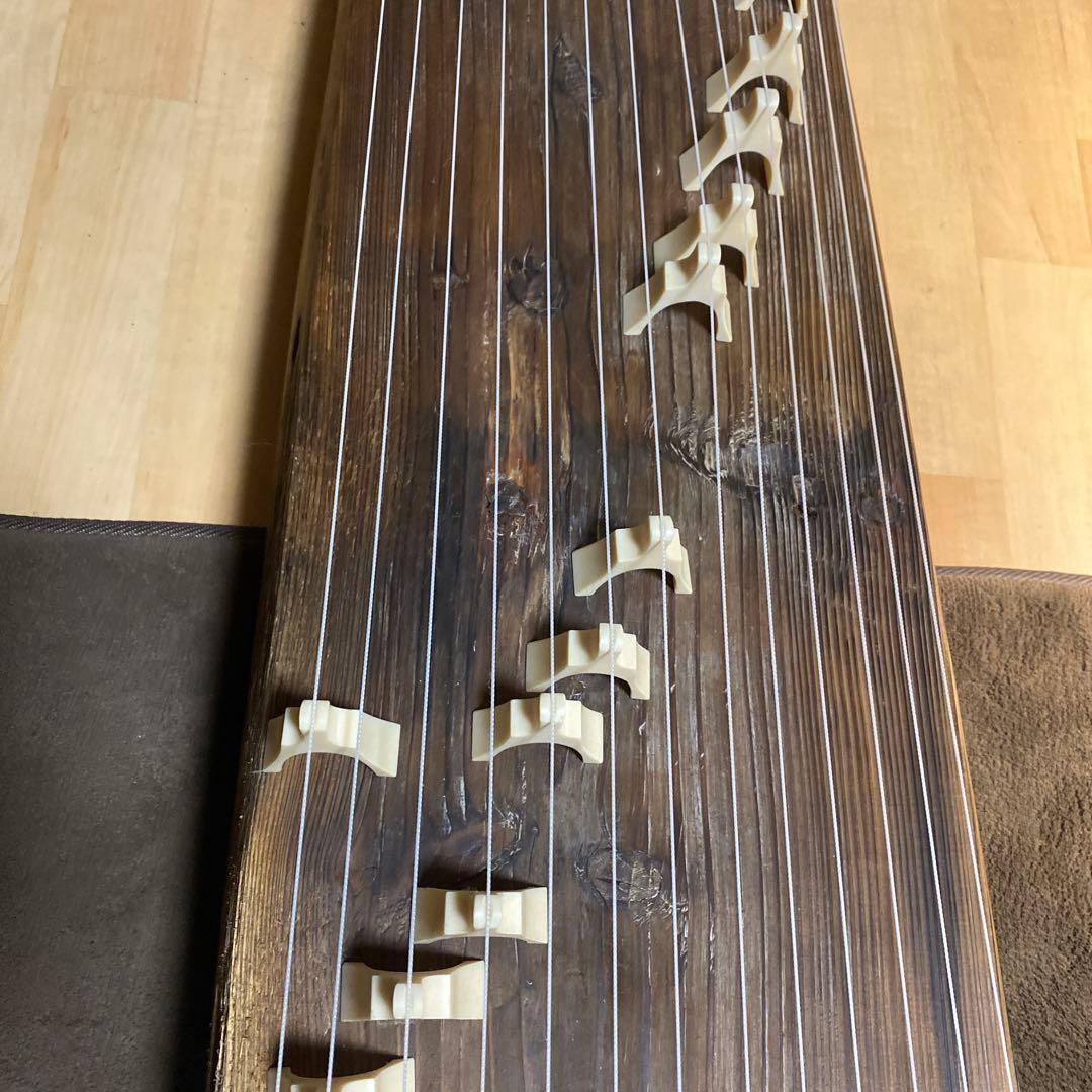 【弦張替済】船の古材で作られた短琴 122cm 一点物 和楽器 演奏可能