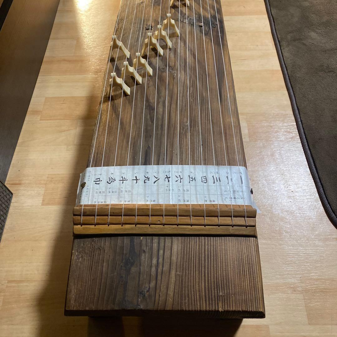 【弦張替済】船の古材で作られた短琴 122cm 一点物 和楽器 演奏可能