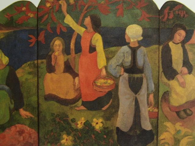 ポール・セリュジエ、りんごの収穫（トリプティック）、希少な画集より