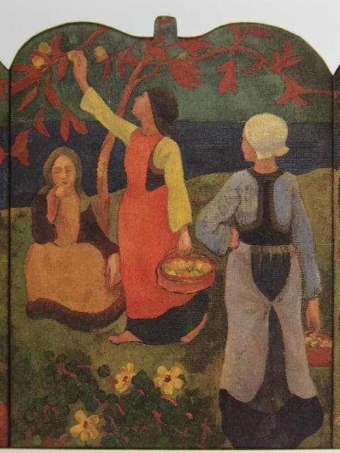 ポール・セリュジエ、りんごの収穫（トリプティック）、希少な画集より
