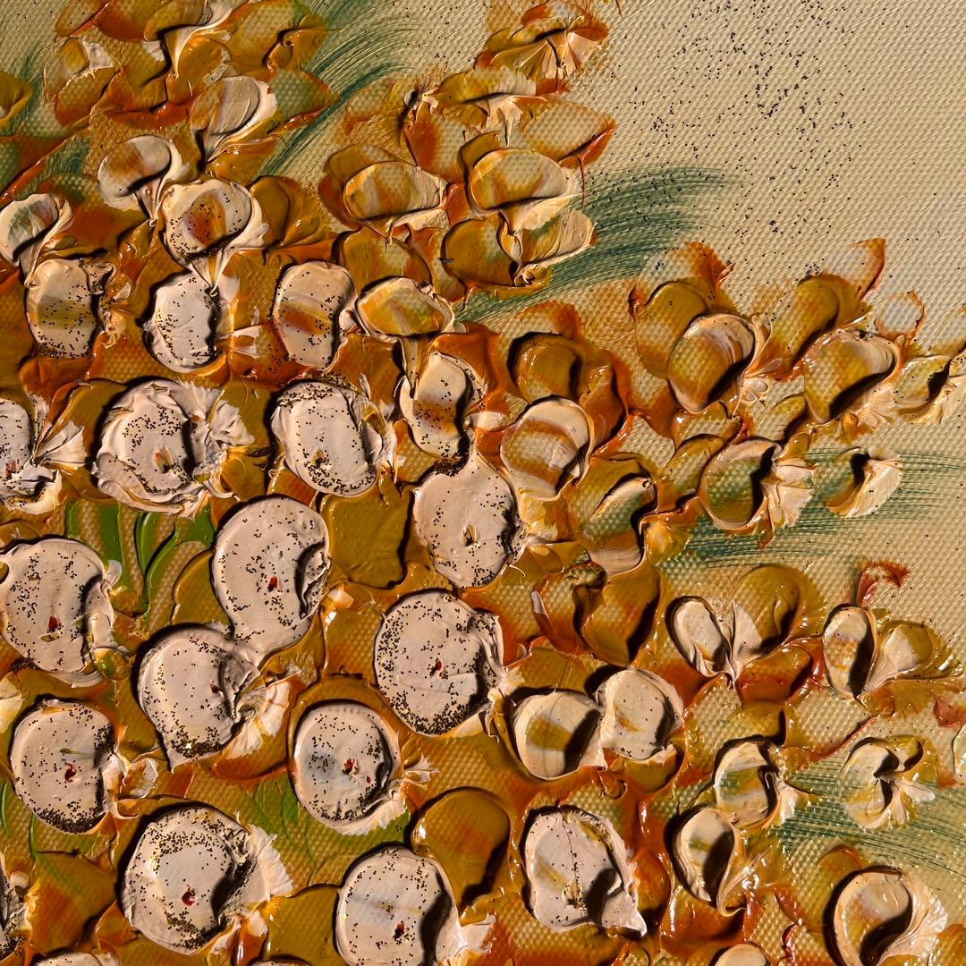 ★秀作★ 手書き油絵 花瓶の花 額付 肉筆絵画 インテリア 油彩画
