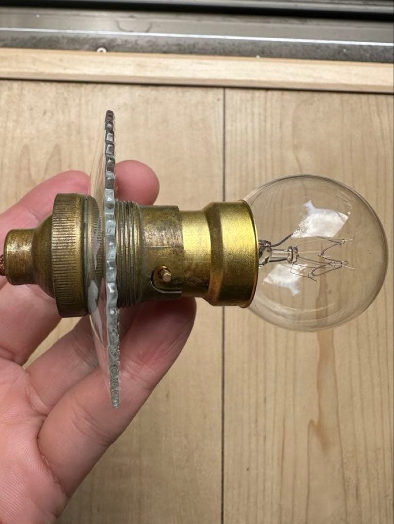 1920年代 フランス アンティーク 可愛い小鳥が羽ばたく小さなアトリエランプ＊