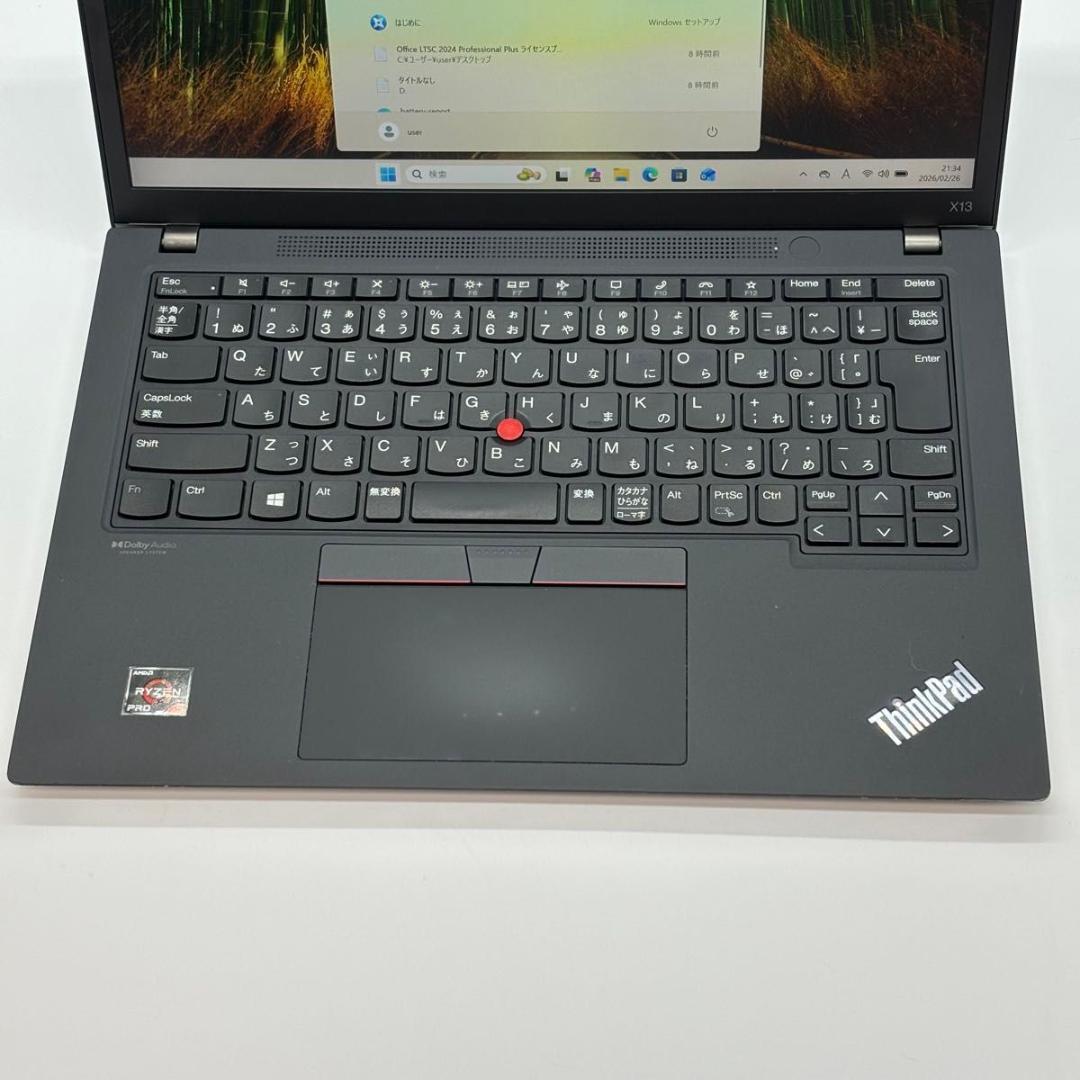 Windowsノート本体 ThinkPad X13 Gen2 AMD Ryzen5PRO 5650U 18