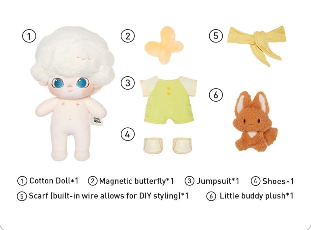 ★レア！ ★新品！★DIMOO★ディムー★コットンドール★着せ替え人形★