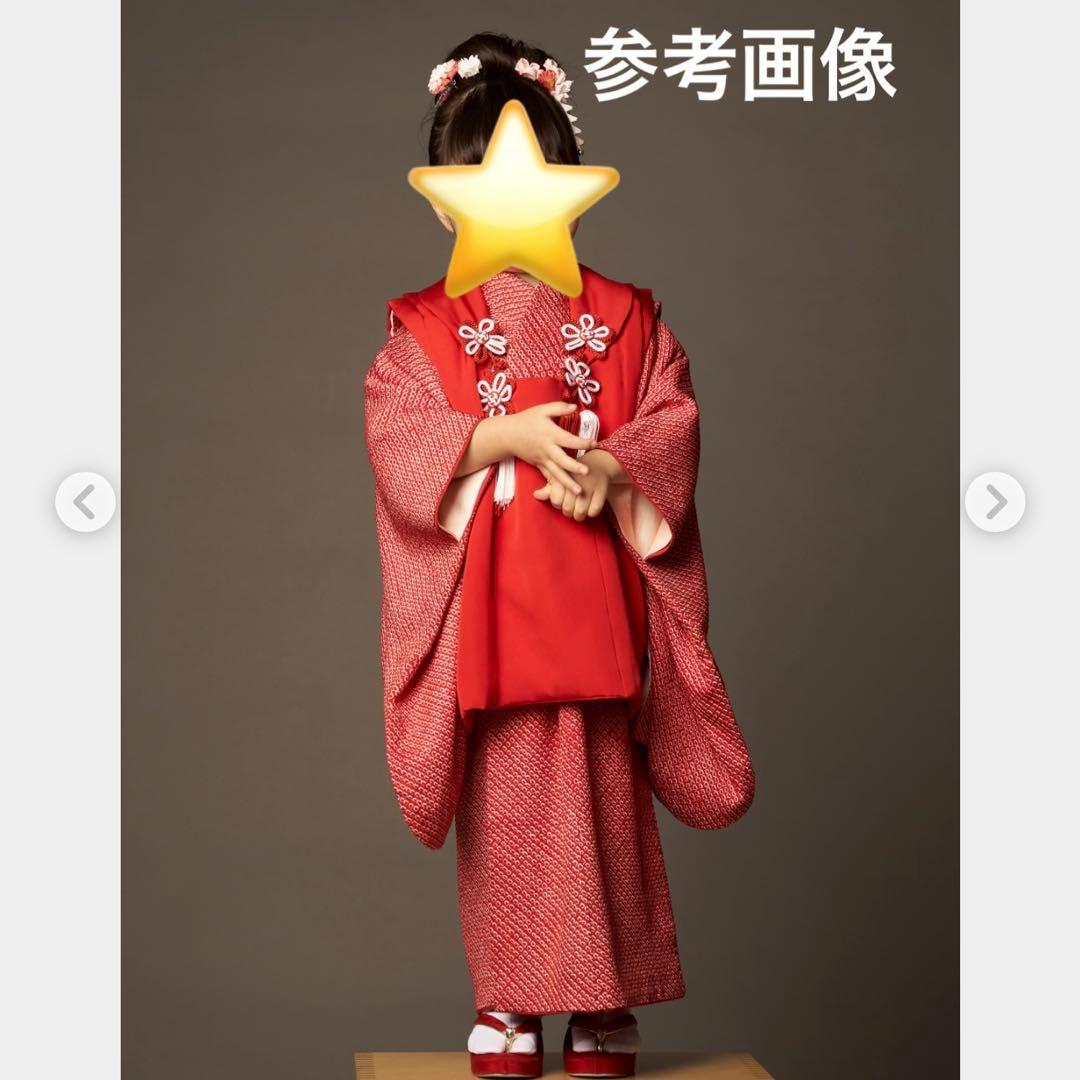 七五三 3歳　お祝い着　正絹　総絞り