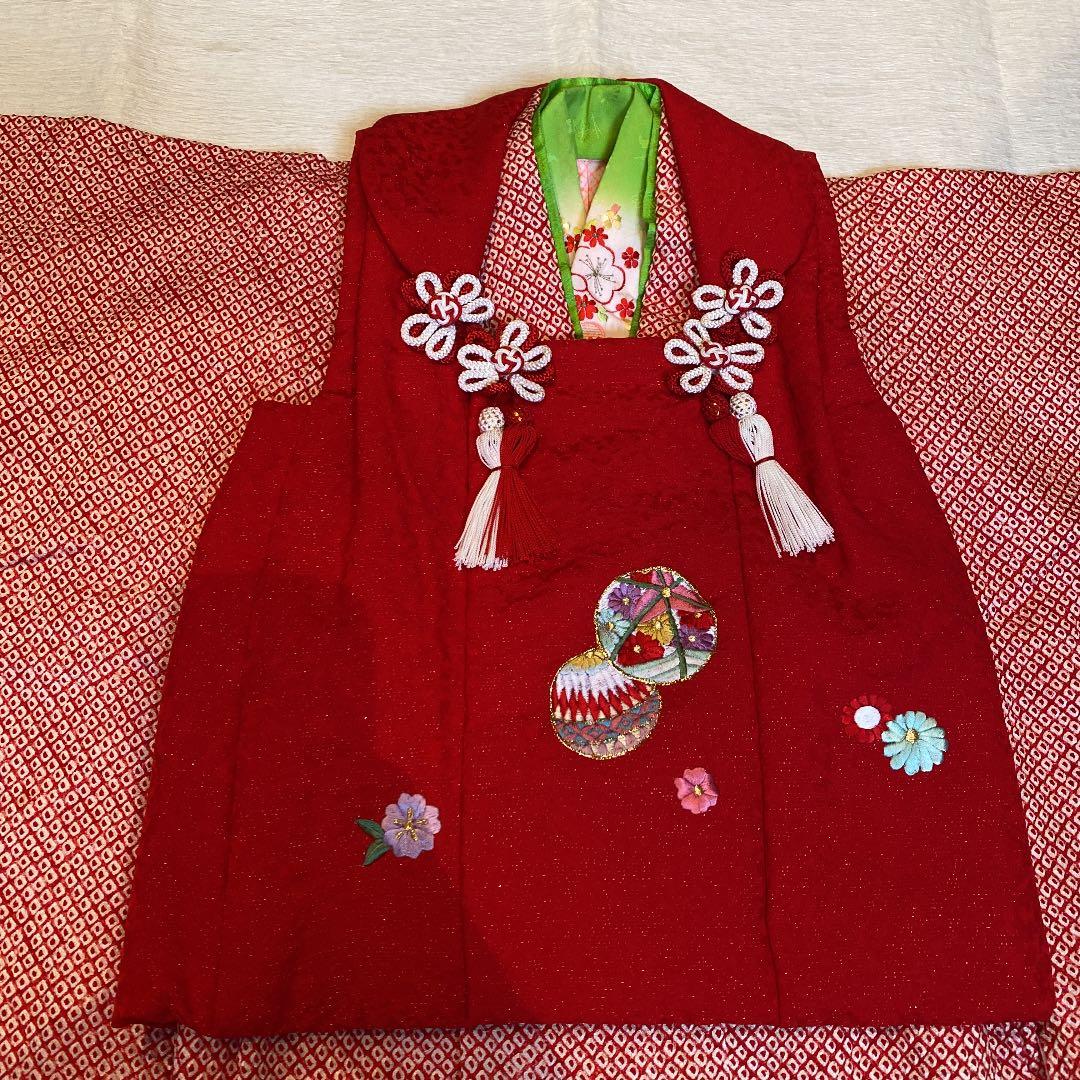 七五三 3歳　お祝い着　正絹　総絞り