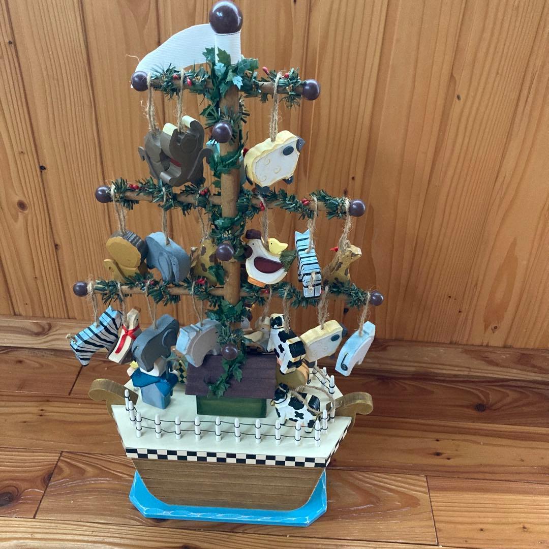 【希少】ノアの方舟　動物　クリスマス飾り　置物　テーブルピース