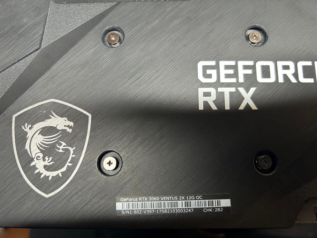 k*o様 RTX 3060 VENTUS 2X OC 12GB ジャンク