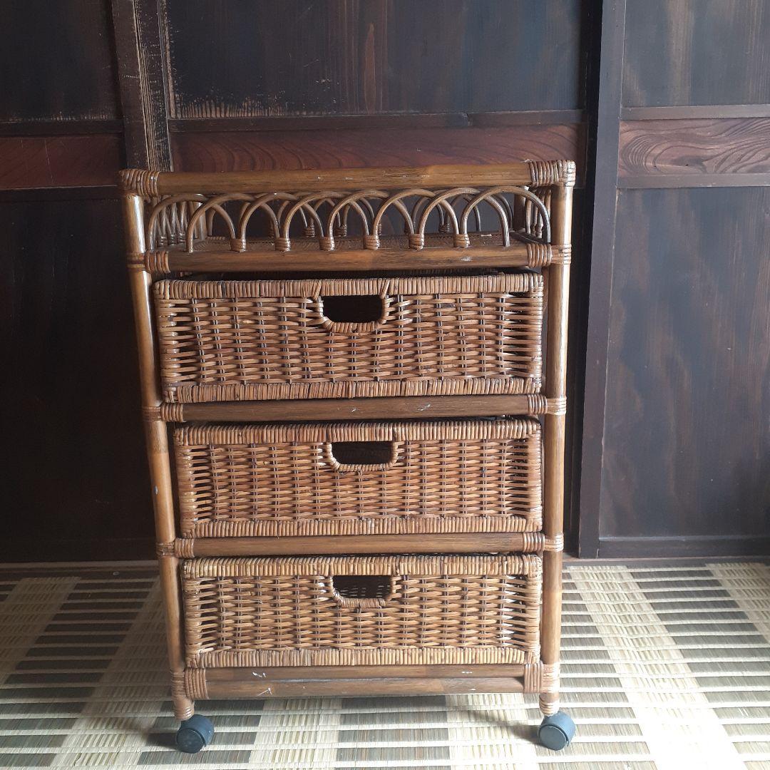 送料無料！レトロラタンチェスト