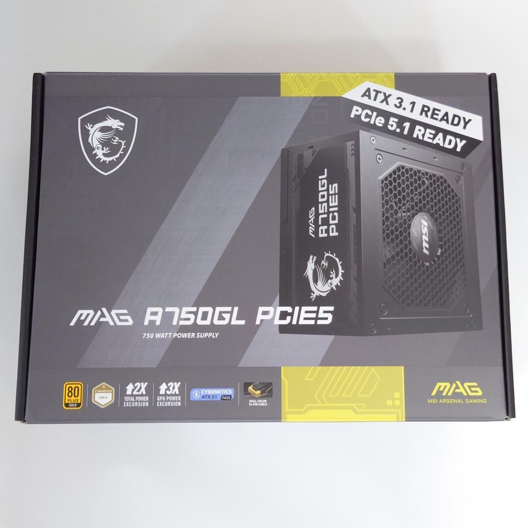 MSI MAG A750GL PCIE5 750W 電源ユニット (USED)
