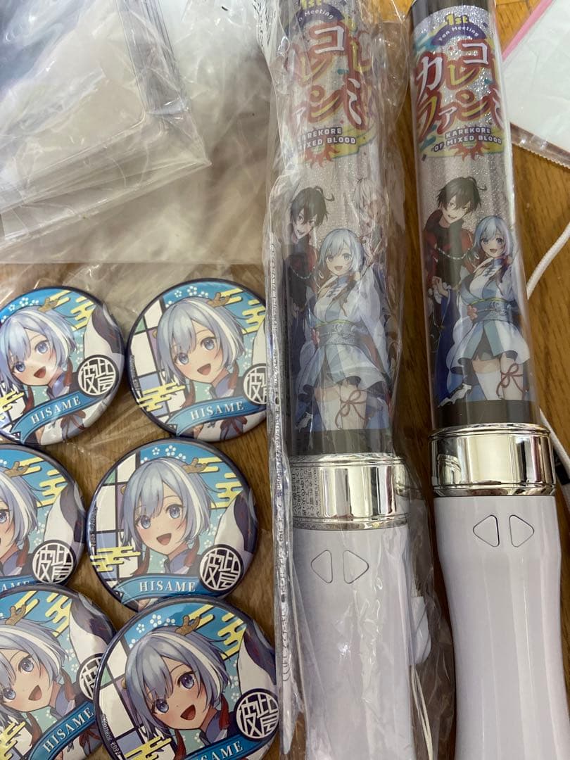 YOMEI・HISAME 缶バッジセットとライトスティック