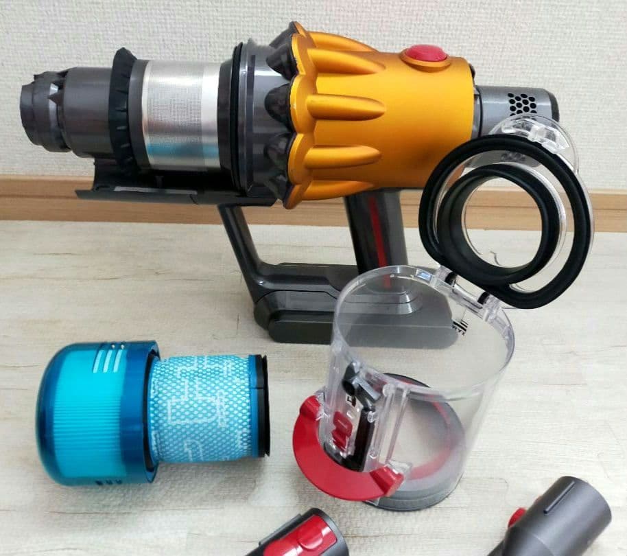 ダイソン V12 (SV20) メインボディ 動作確認済【分解洗浄】ブラシノズル