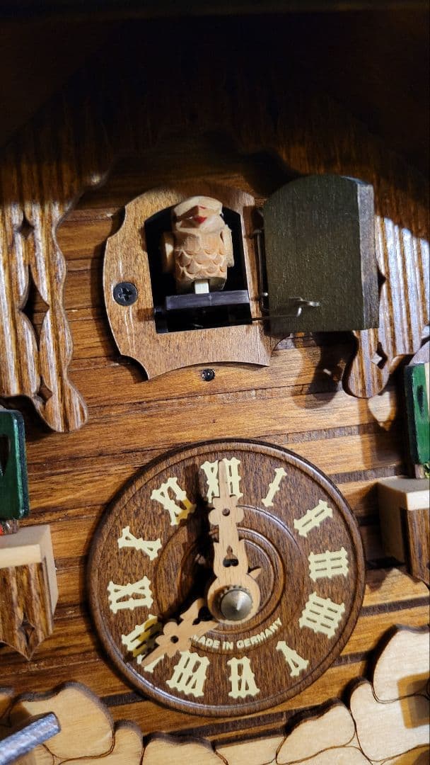 ジャンク 木製 鳩時計 engstler 要修理