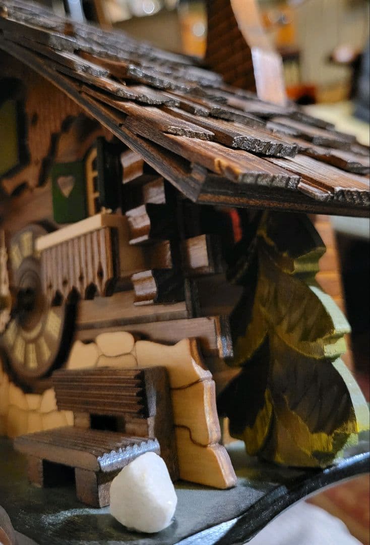 ジャンク 木製 鳩時計 engstler 要修理