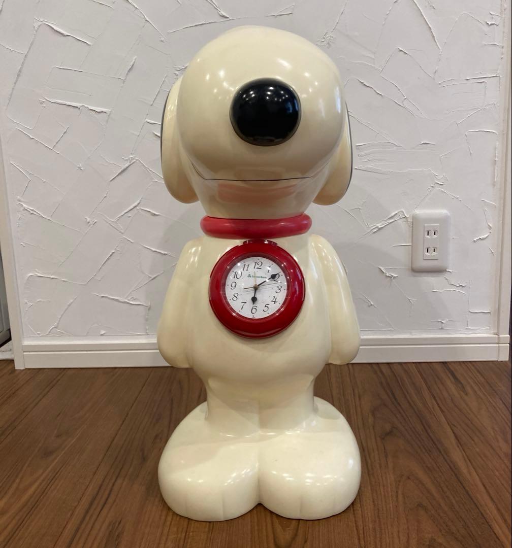 ス*ー様 【当時物】三和銀行 スヌーピー 置き物 時計 約60cm 非売品