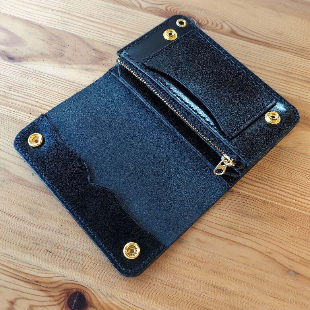 ミドルトラッカーウォレット　栃木レザー　ハンドメイド