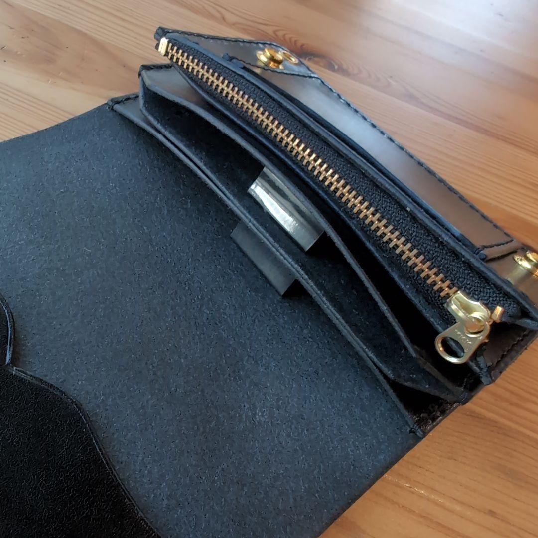 ミドルトラッカーウォレット　栃木レザー　ハンドメイド