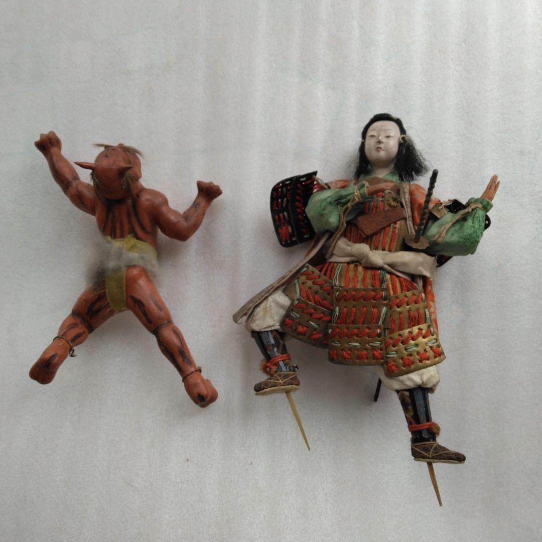 五月人形　端午の節句 桃太郎(鬼退治）　レトロ 骨董品