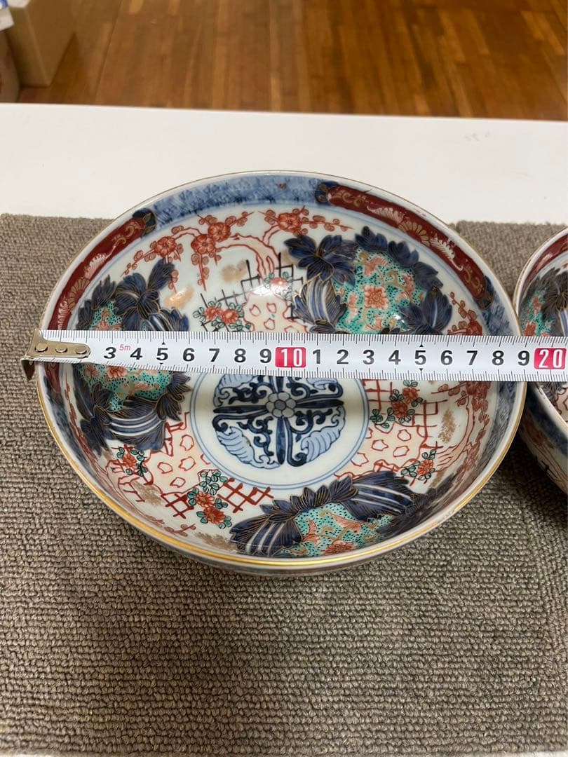 江戸時代 古伊万里 鉢 金彩 手描 色絵 在銘 古玩 古董 中国美術　時代美品