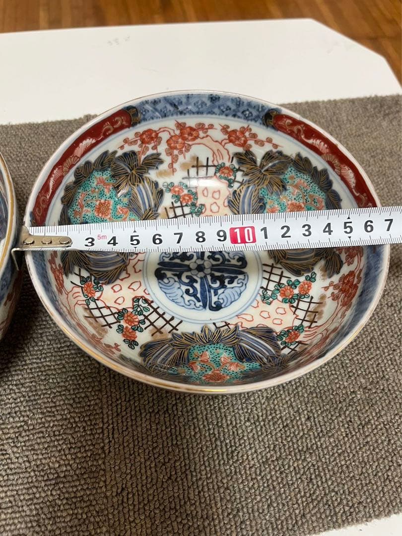 江戸時代 古伊万里 鉢 金彩 手描 色絵 在銘 古玩 古董 中国美術　時代美品