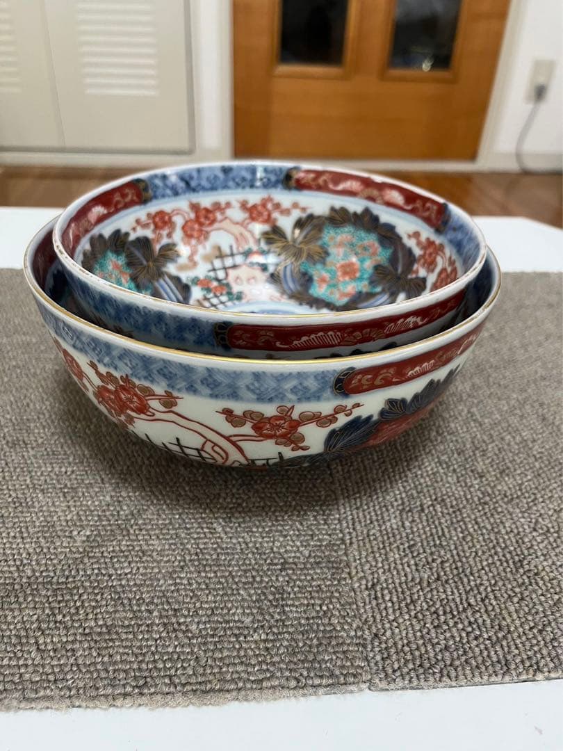 江戸時代 古伊万里 鉢 金彩 手描 色絵 在銘 古玩 古董 中国美術　時代美品