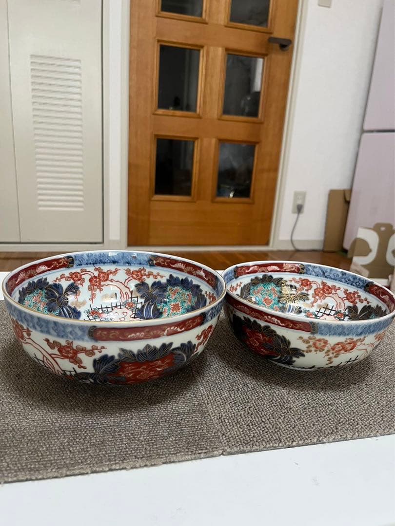 江戸時代 古伊万里 鉢 金彩 手描 色絵 在銘 古玩 古董 中国美術　時代美品