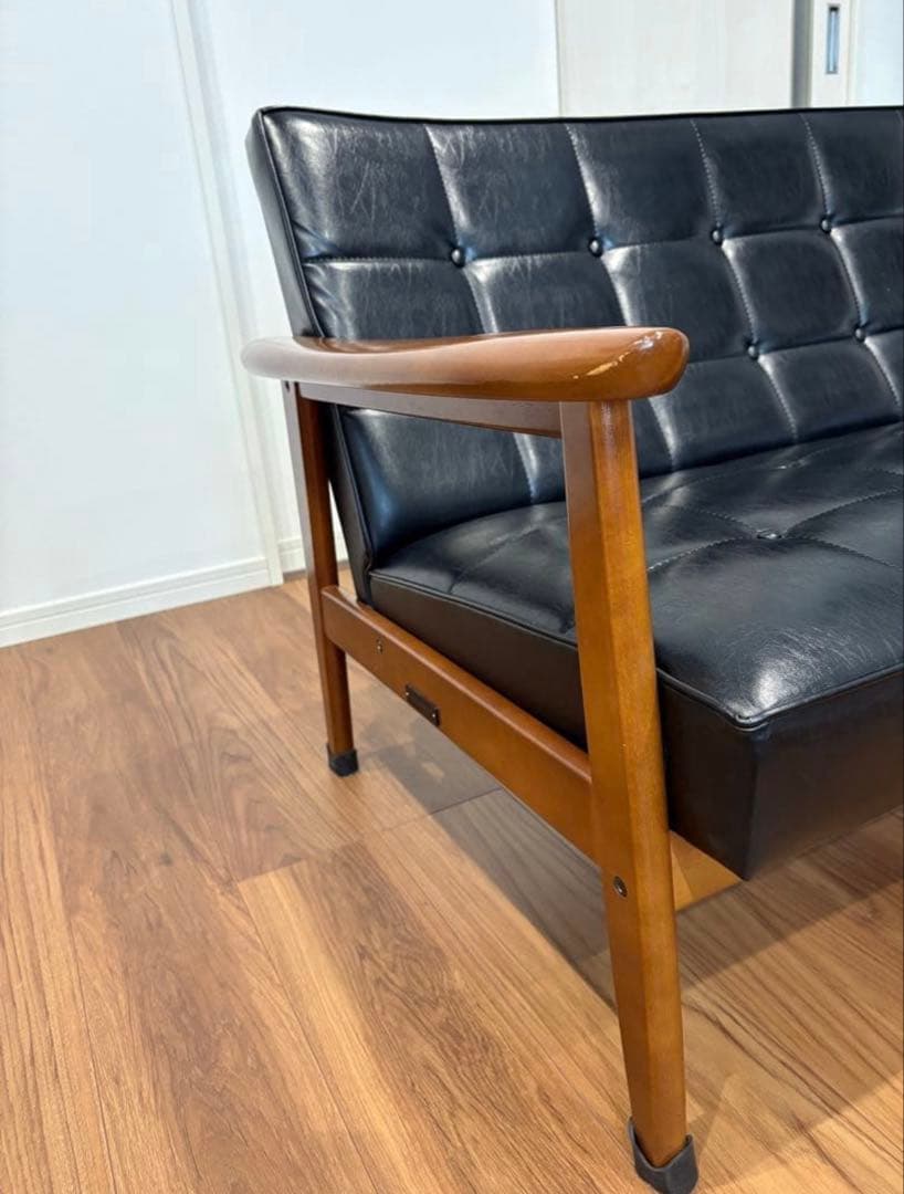 【カリモク60】Kチェア 2人掛け ソファ スタンダードブラック