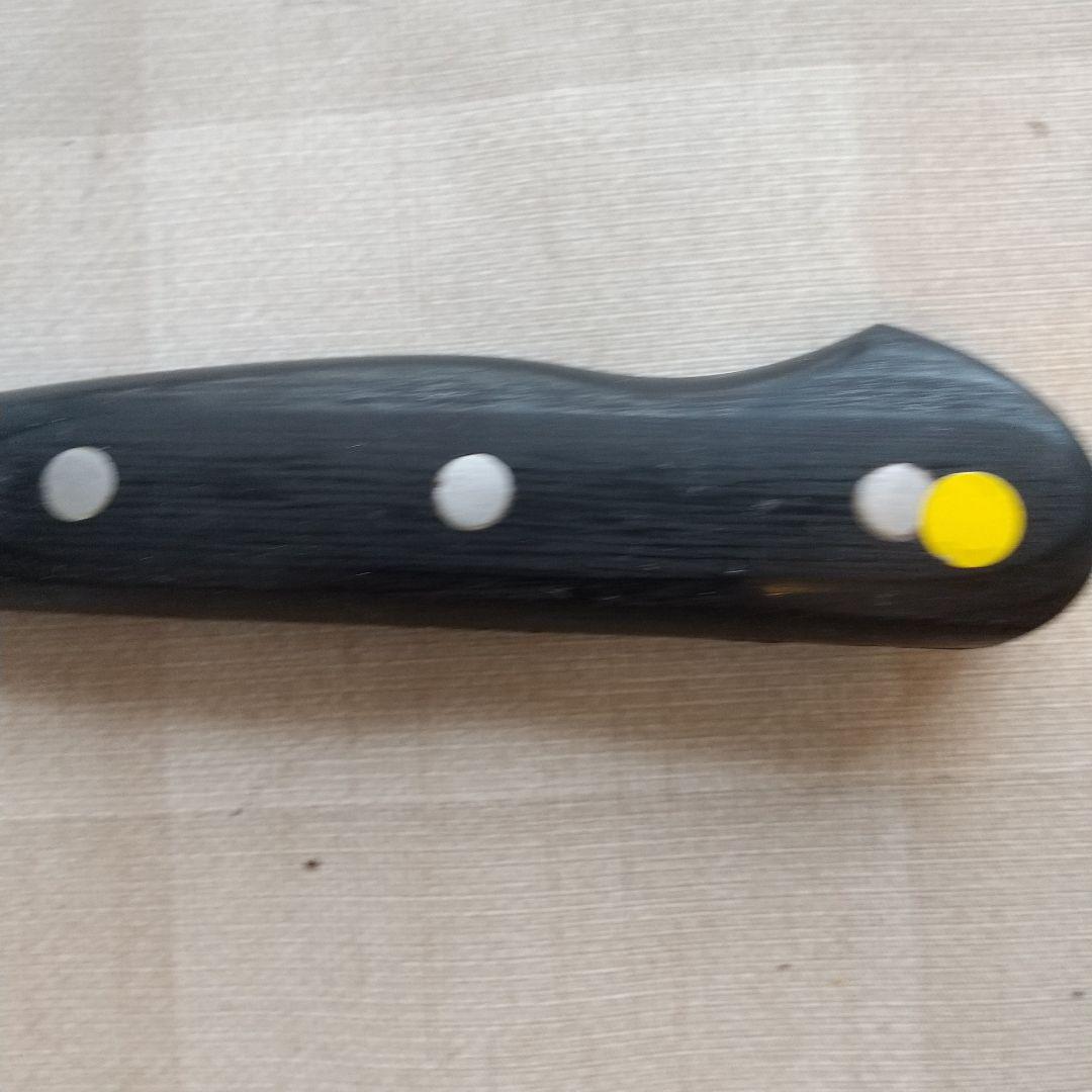 堺業平　青紙一号　梨地鎚目鍛造　三徳万能包丁