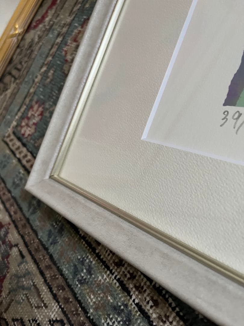 新品額入り　限定65枚　大きめ　ジニー・キム　版画　直筆サイン　NO. 証明書有