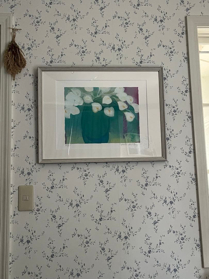 新品額入り　限定65枚　大きめ　ジニー・キム　版画　直筆サイン　NO. 証明書有